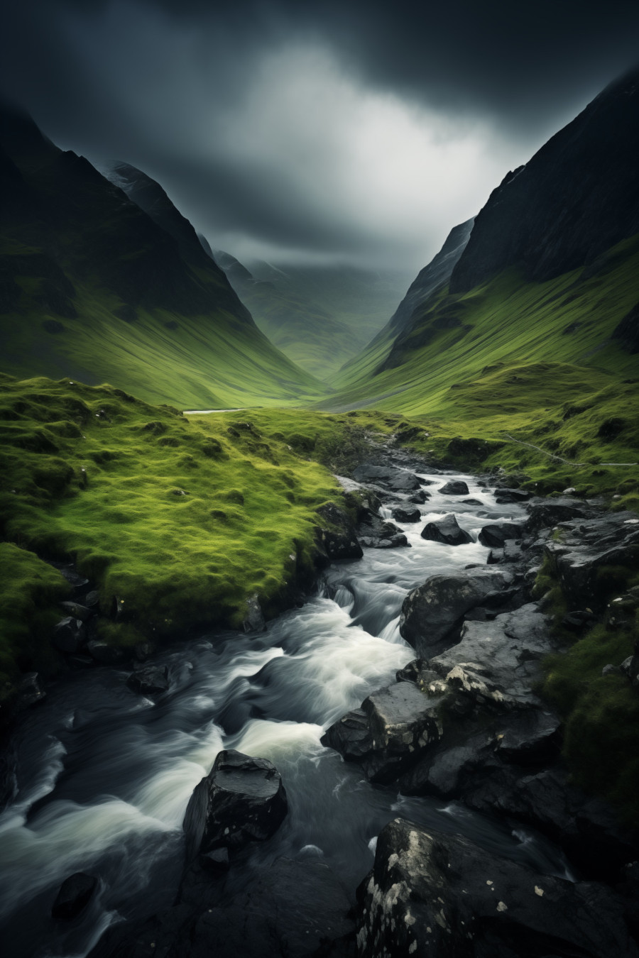 Rocky Stream in the&nbsp;Valley